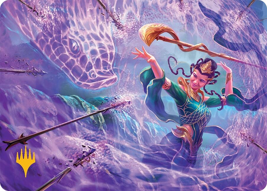 Snakeskin Veil Art Card (19/54) (Gold-Stamped Signature) [Tarkir: Dragonstorm Art Series] | Galactic Gamez