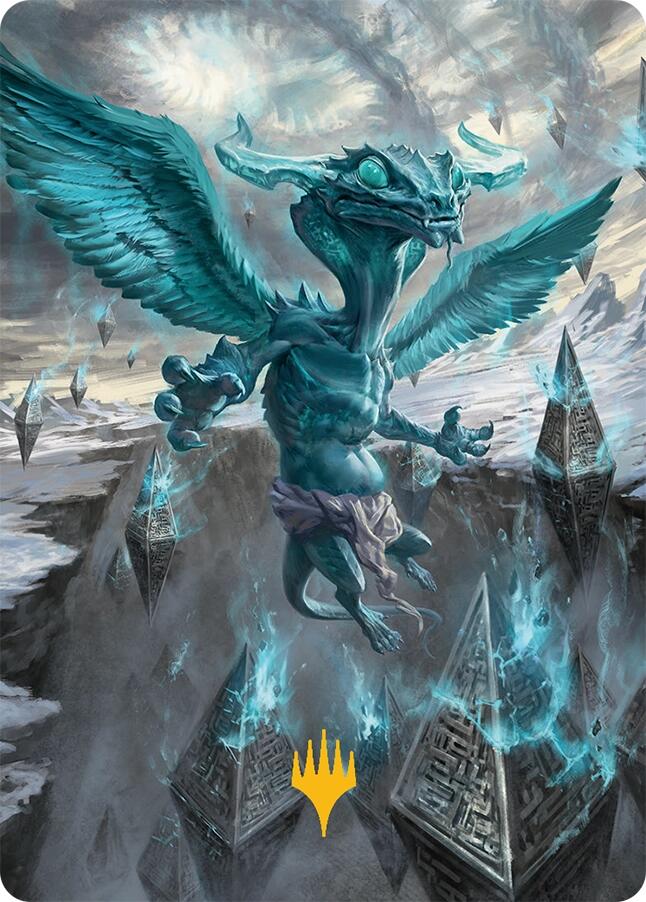 Ugin, Eye of the Storms Art Card (47/54) (Gold-Stamped Signature) [Tarkir: Dragonstorm Art Series] | Galactic Gamez