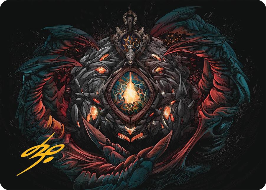 Mox Jasper Art Card (41/54) (Gold-Stamped Signature) [Tarkir: Dragonstorm Art Series] | Galactic Gamez