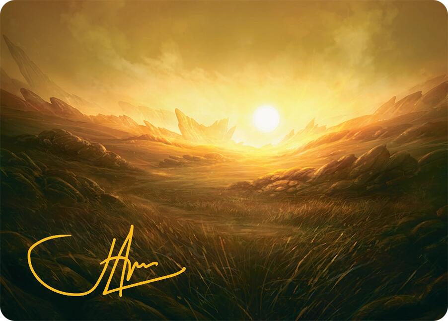 Plains Art Card (31/54) (Gold-Stamped Signature) [Tarkir: Dragonstorm Art Series] | Galactic Gamez