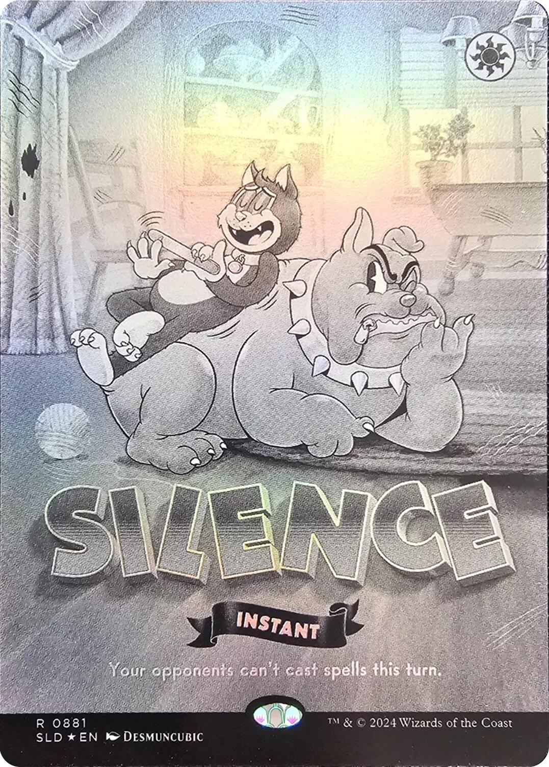 Silence (0881) (Black & White Foil) [Secret Lair Drop Series] | Galactic Gamez