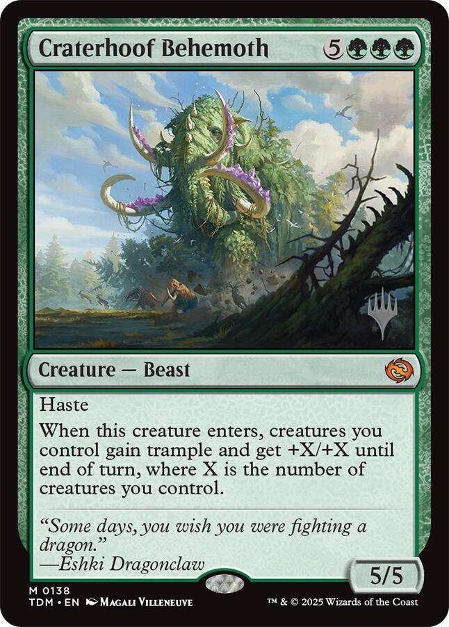 Craterhoof Behemoth [Tarkir: Dragonstorm Promos] | Galactic Gamez