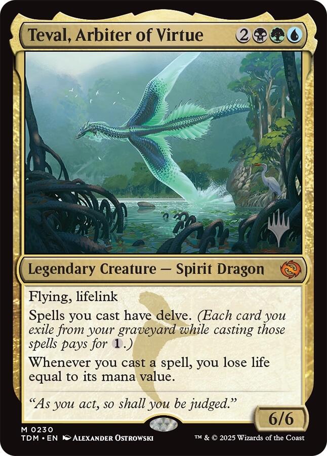 Teval, Arbiter of Virtue [Tarkir: Dragonstorm Promos] | Galactic Gamez