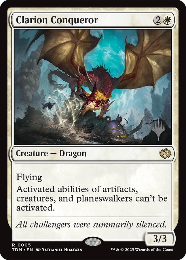 Clarion Conqueror [Tarkir: Dragonstorm Promos] | Galactic Gamez