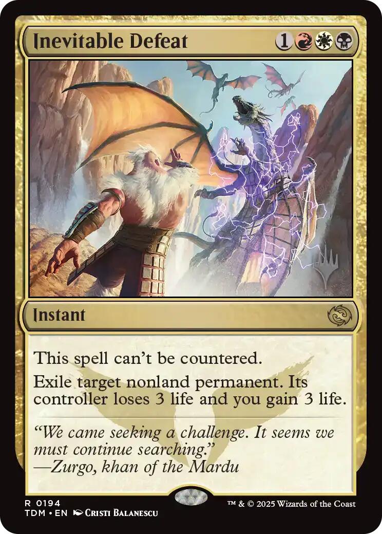 Inevitable Defeat [Tarkir: Dragonstorm Promos] | Galactic Gamez