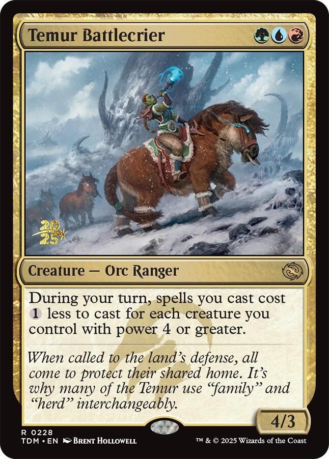 Temur Battlecrier [Tarkir: Dragonstorm Prerelease Promos] | Galactic Gamez