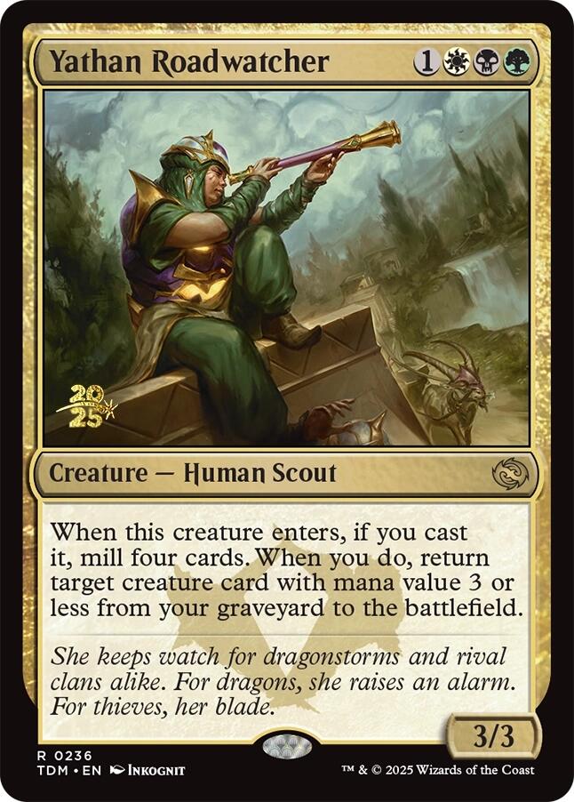 Yathan Roadwatcher [Tarkir: Dragonstorm Prerelease Promos] | Galactic Gamez