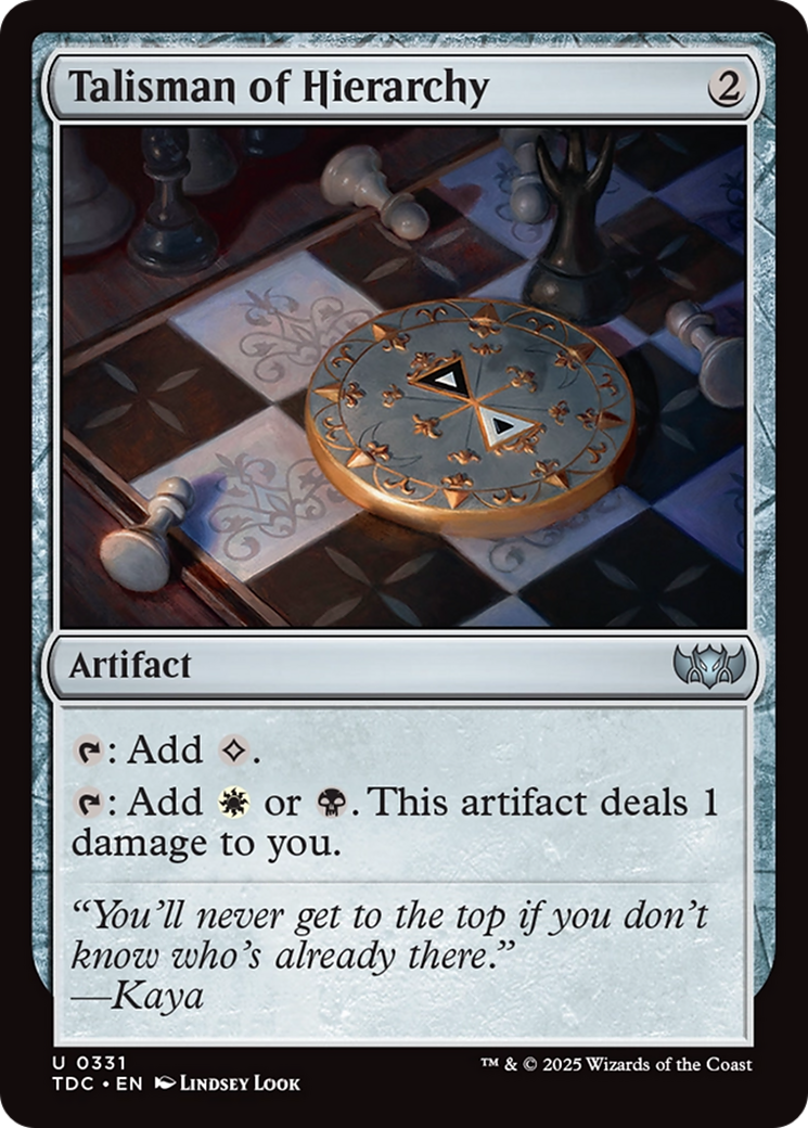 Talisman of Hierarchy [Tarkir: Dragonstorm Commander] | Galactic Gamez