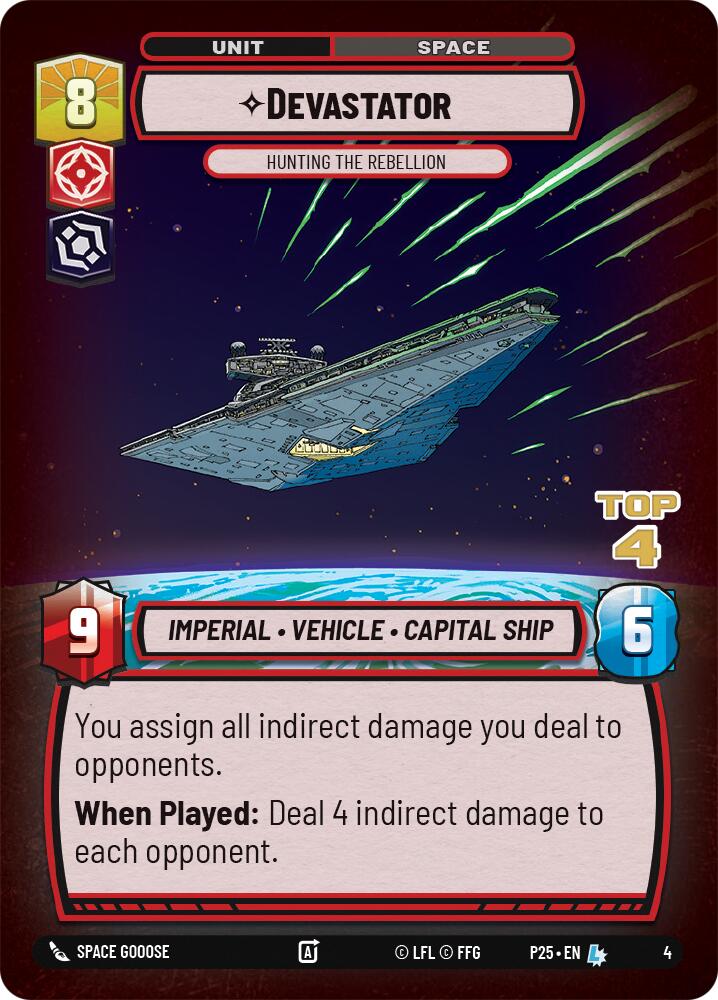 Devastator - Hunting the Rebellion (4) (Top 4) (4) [Store Showdown Promos] | Galactic Gamez