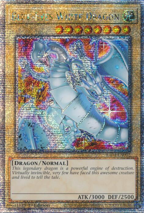 Blue-Eyes White Dragon (New Art) [RA04-EN002] Quarter Century Secret Rare | Galactic Gamez