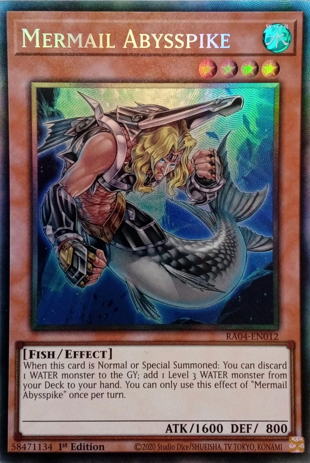 Mermail Abysspike [RA04-EN012] Prismatic Collector's Rare | Galactic Gamez