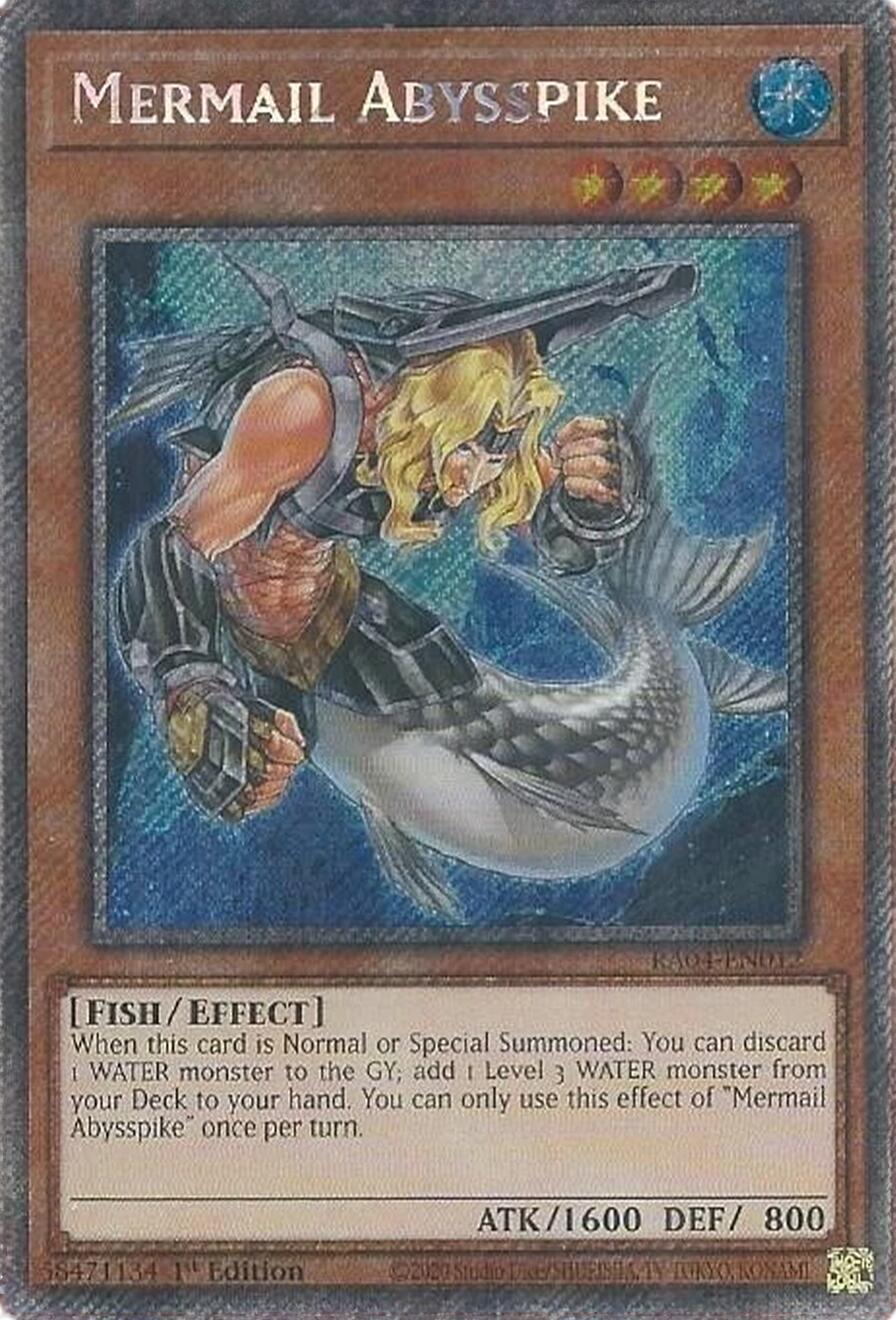 Mermail Abysspike [RA04-EN012] Platinum Secret Rare | Galactic Gamez