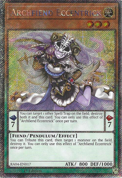 Archfiend Eccentrick [RA04-EN017] Platinum Secret Rare | Galactic Gamez