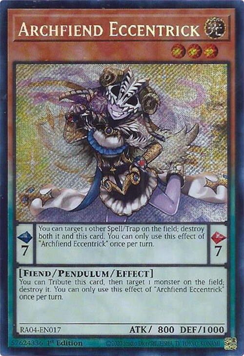 Archfiend Eccentrick [RA04-EN017] Secret Rare | Galactic Gamez