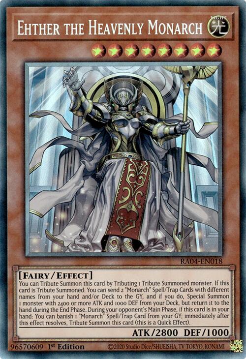Ehther the Heavenly Monarch [RA04-EN018] Prismatic Collector's Rare | Galactic Gamez