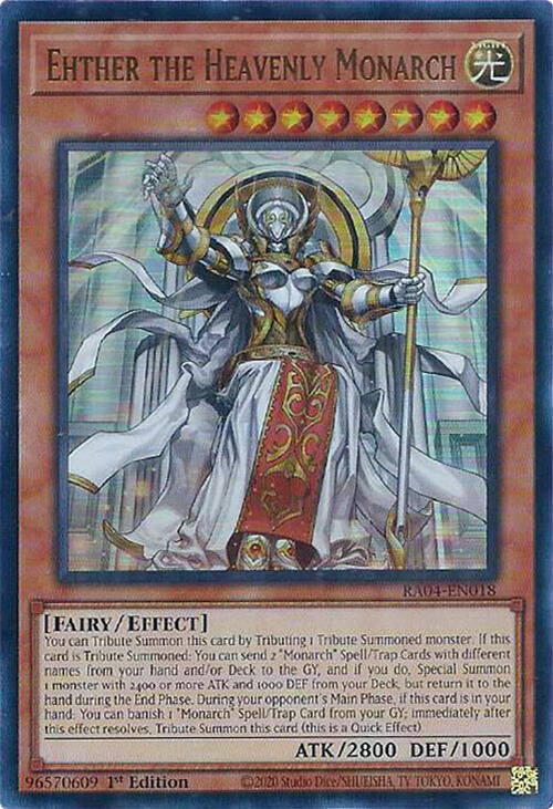 Ehther the Heavenly Monarch [RA04-EN018] Ultra Rare | Galactic Gamez