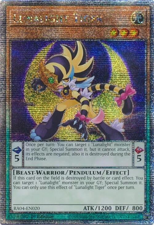 Lunalight Tiger [RA04-EN020] Quarter Century Secret Rare | Galactic Gamez