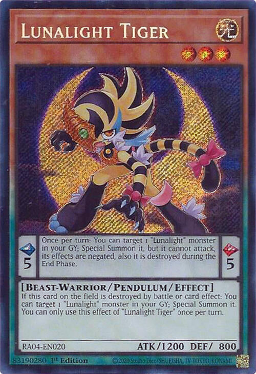 Lunalight Tiger [RA04-EN020] Secret Rare | Galactic Gamez