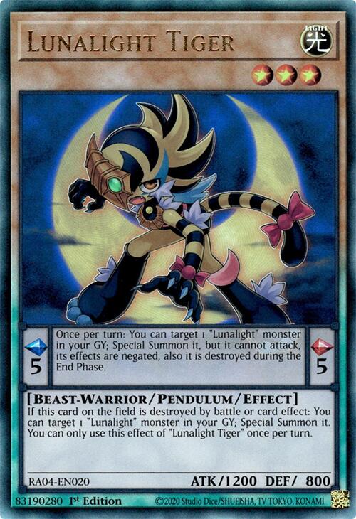 Lunalight Tiger [RA04-EN020] Prismatic Ultimate Rare | Galactic Gamez