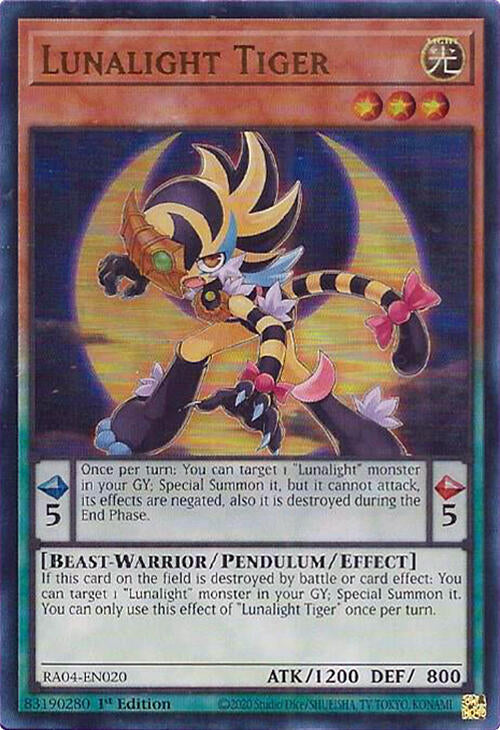 Lunalight Tiger [RA04-EN020] Ultra Rare | Galactic Gamez