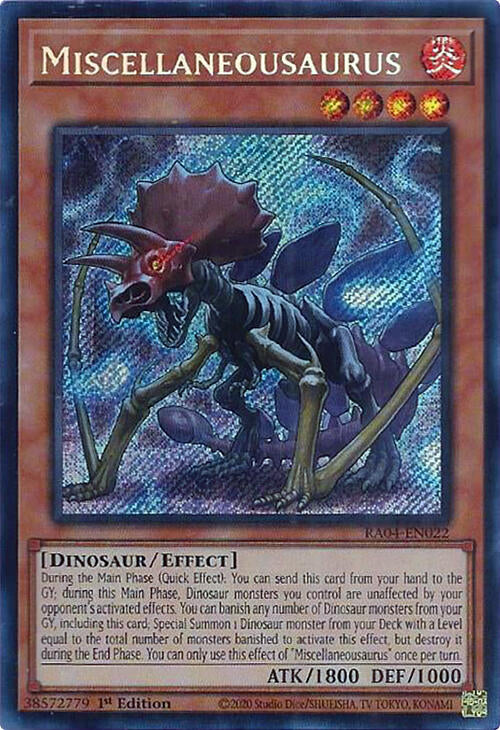 Miscellaneousaurus [RA04-EN022] Secret Rare | Galactic Gamez