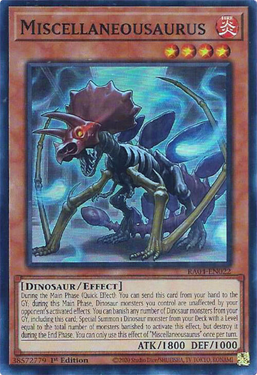 Miscellaneousaurus [RA04-EN022] Super Rare | Galactic Gamez