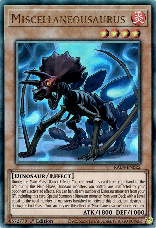 Miscellaneousaurus [RA04-EN022] Prismatic Ultimate Rare | Galactic Gamez