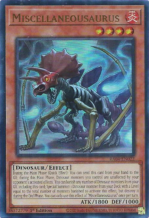 Miscellaneousaurus [RA04-EN022] Ultra Rare | Galactic Gamez