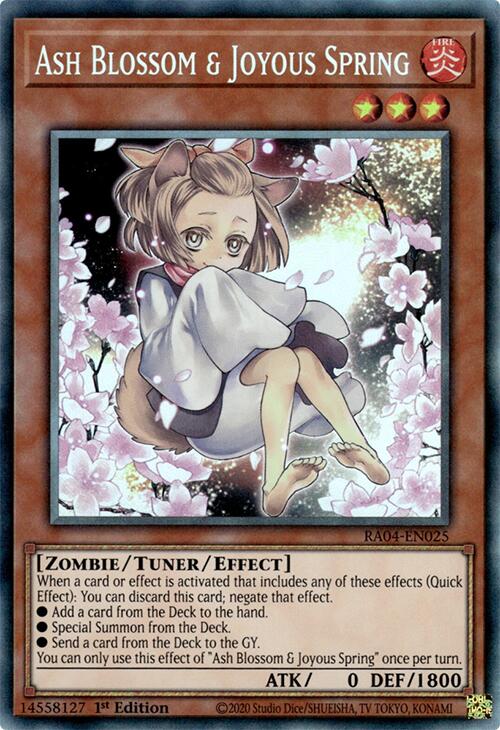 Ash Blossom & Joyous Spring (Alternate Art) [RA04-EN025] Prismatic Collector's Rare | Galactic Gamez