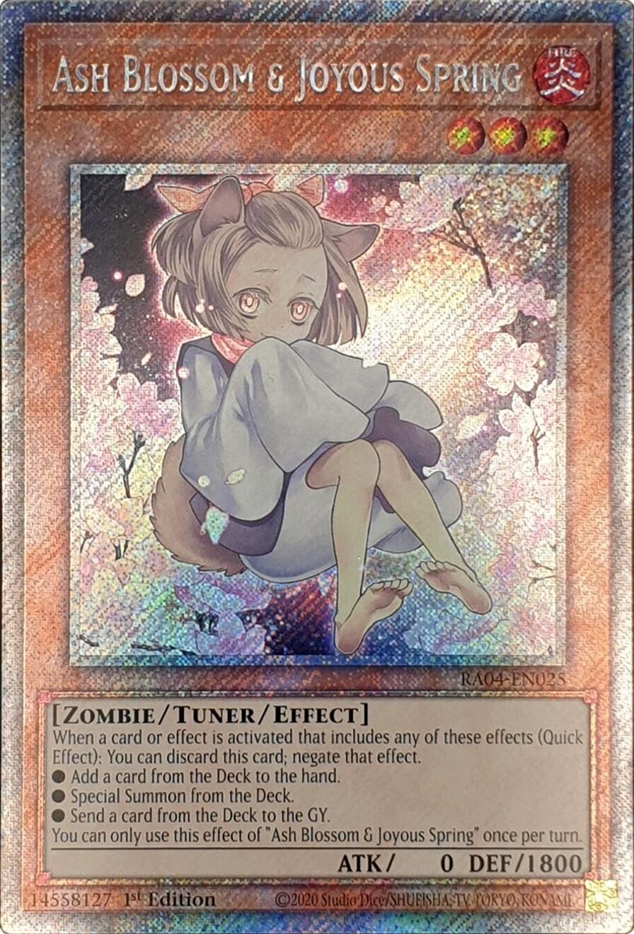 Ash Blossom & Joyous Spring (Alternate Art) [RA04-EN025] Platinum Secret Rare | Galactic Gamez