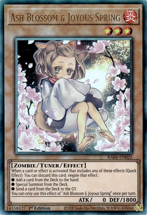 Ash Blossom & Joyous Spring (Alternate Art) [RA04-EN025] Prismatic Ultimate Rare | Galactic Gamez