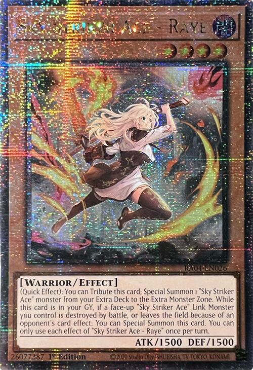 Sky Striker Ace - Raye (New Art) [RA04-EN026] Quarter Century Secret Rare | Galactic Gamez