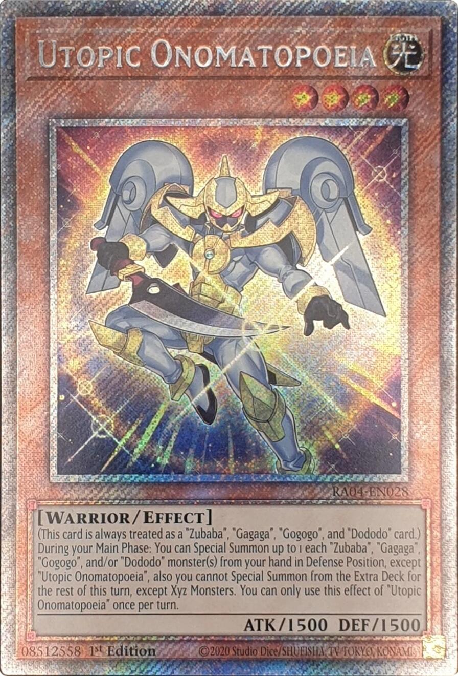 Utopic Onomatopoeia [RA04-EN028] Platinum Secret Rare | Galactic Gamez