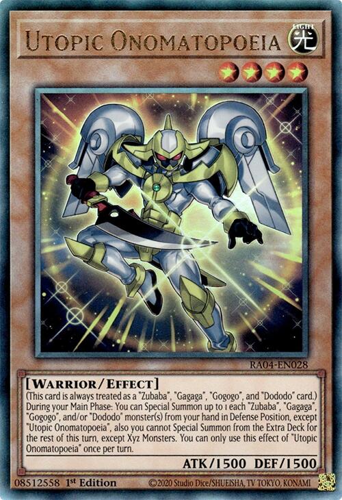 Utopic Onomatopoeia [RA04-EN028] Ultimate Rare | Galactic Gamez