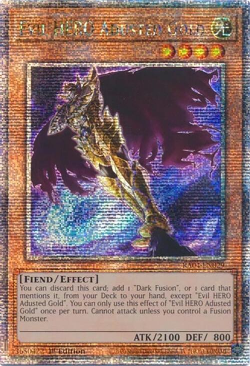 Evil HERO Adusted Gold [RA04-EN029] Quarter Century Secret Rare | Galactic Gamez