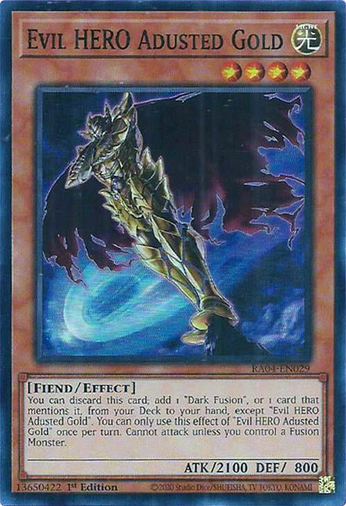 Evil HERO Adusted Gold [RA04-EN029] Super Rare | Galactic Gamez