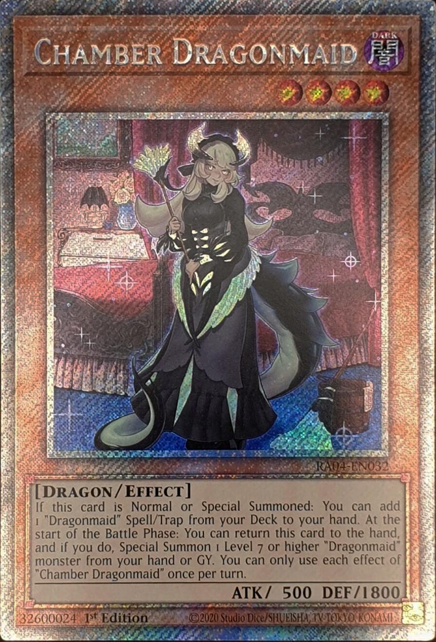 Chamber Dragonmaid [RA04-EN032] Platinum Secret Rare | Galactic Gamez