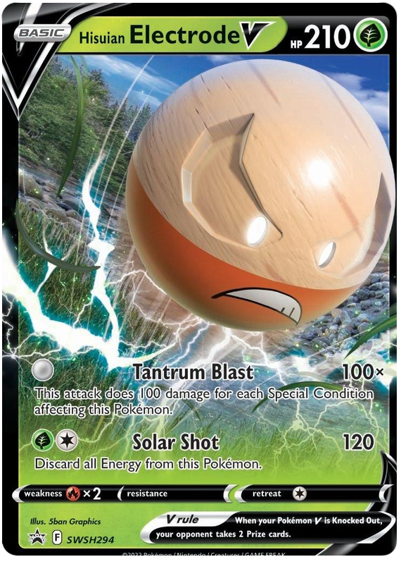 Hisuian Electrode V (SWSH294) (Jumbo Card) [Sword & Shield: Black Star Promos] | Galactic Gamez