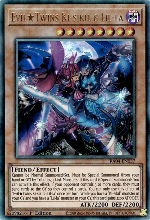 EvilTwins Ki-sikil & Lil-la [RA04-EN037] Prismatic Ultimate Rare | Galactic Gamez