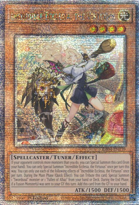 Incredible Ecclesia, the Virtuous (New Art) [RA04-EN039] Quarter Century Secret Rare | Galactic Gamez