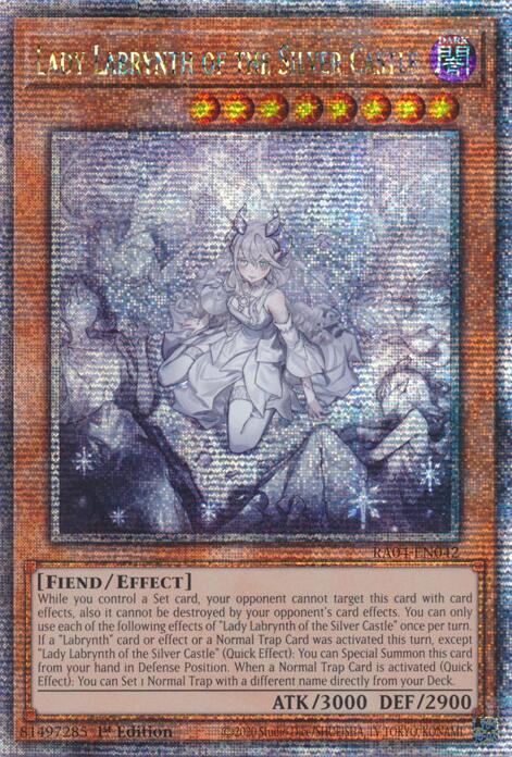 Lady Labrynth of the Silver Castle (New Art) [RA04-EN042] Quarter Century Secret Rare | Galactic Gamez