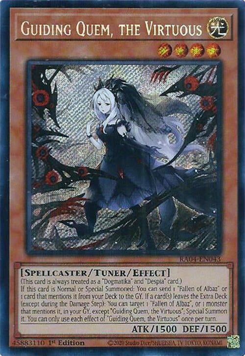 Guiding Quem, the Virtuous [RA04-EN043] Secret Rare | Galactic Gamez