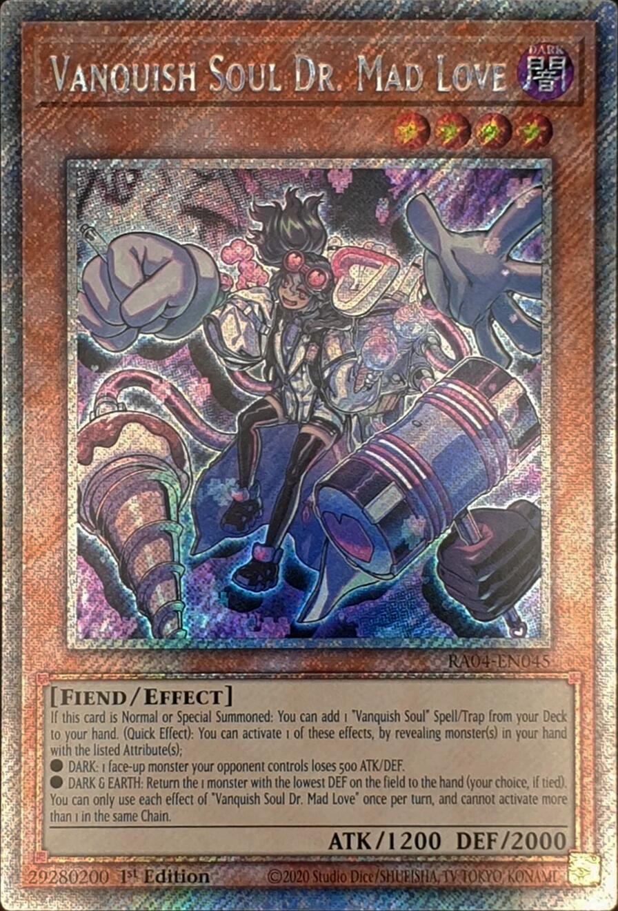 Vanquish Soul Dr. Mad Love [RA04-EN045] Platinum Secret Rare | Galactic Gamez