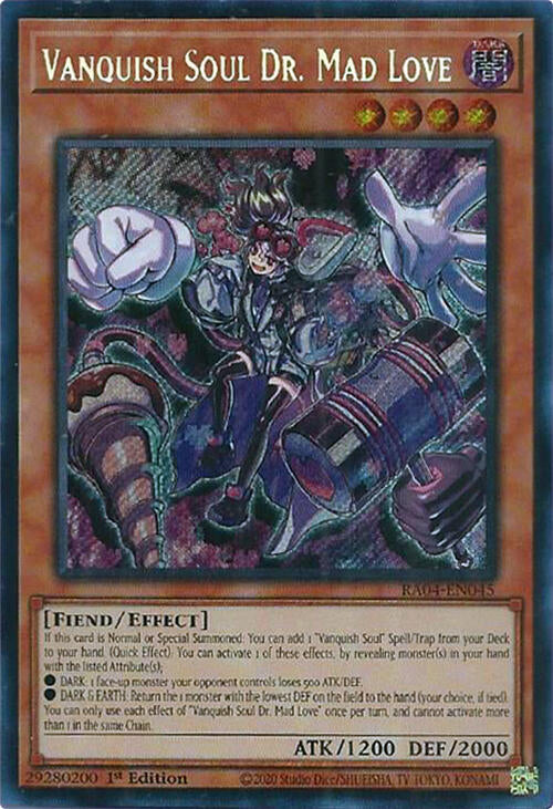 Vanquish Soul Dr. Mad Love [RA04-EN045] Secret Rare | Galactic Gamez