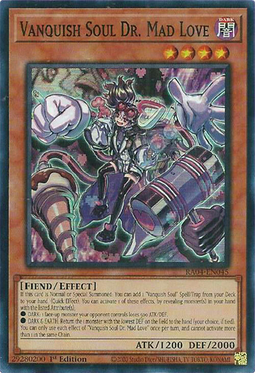 Vanquish Soul Dr. Mad Love [RA04-EN045] Super Rare | Galactic Gamez