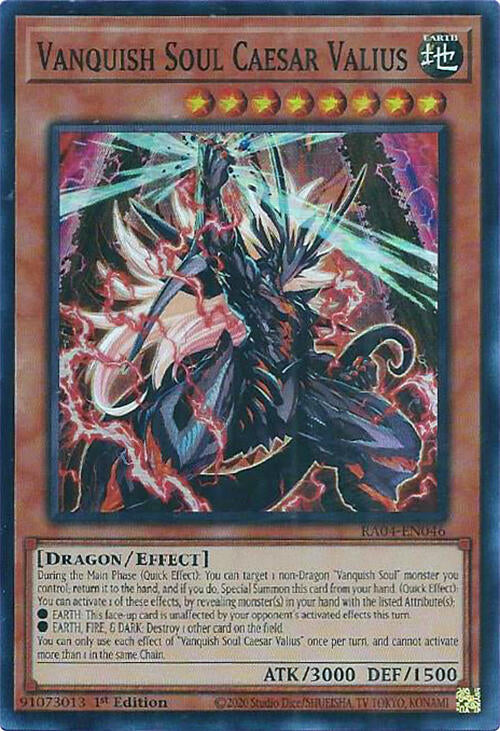 Vanquish Soul Caesar Valius [RA04-EN046] Super Rare | Galactic Gamez
