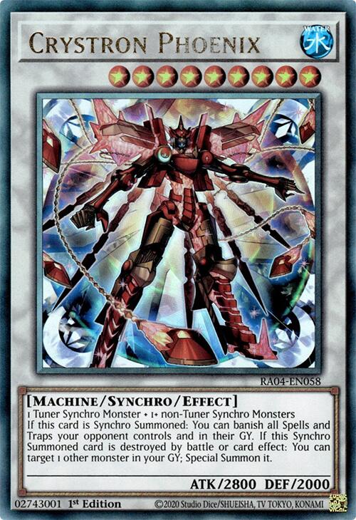 Crystron Phoenix [RA04-EN058] Prismatic Ultimate Rare | Galactic Gamez