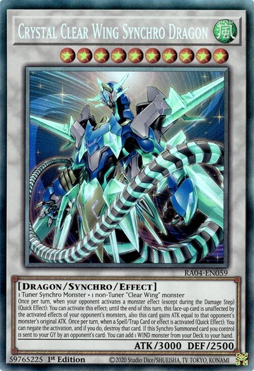 Crystal Clear Wing Synchro Dragon [RA04-EN059] Collector's Rare | Galactic Gamez