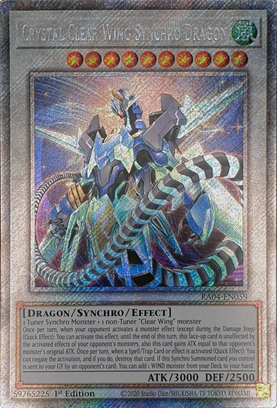 Crystal Clear Wing Synchro Dragon [RA04-EN059] Platinum Secret Rare | Galactic Gamez