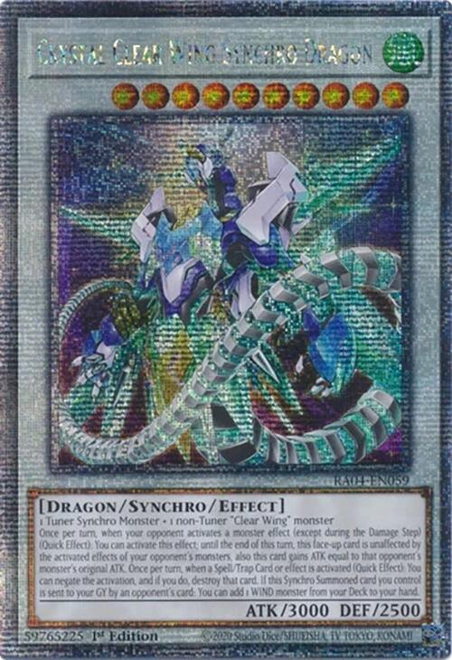 Crystal Clear Wing Synchro Dragon [RA04-EN059] Quarter Century Secret Rare | Galactic Gamez